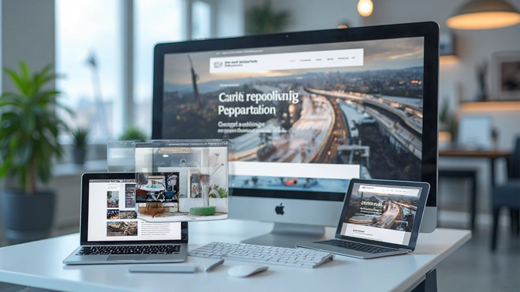 Grafische weergave van responsive design op smartphone, tablet en desktop schermen