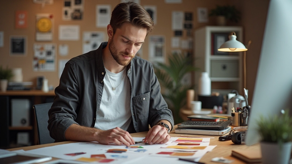 Kleurenpalettte en typografiekeuzes voor webdesign layout